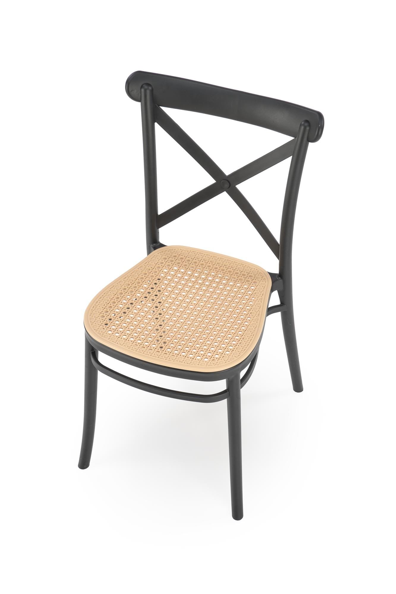 K512 szék, rakásolható, fekete/barna színben - Image 2