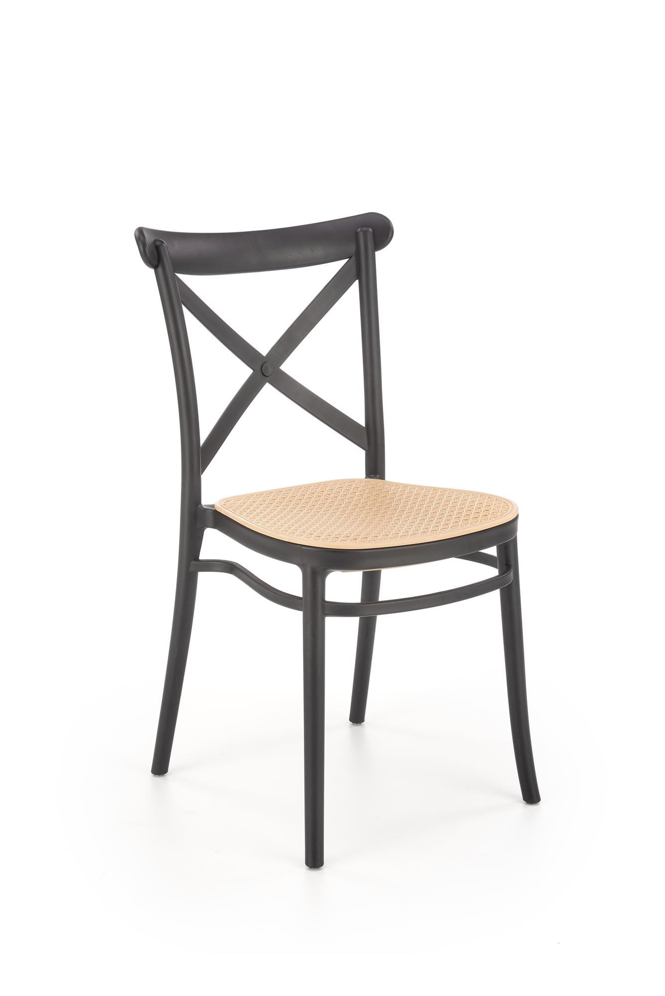 K512 szék, rakásolható, fekete/barna színben - Image 12