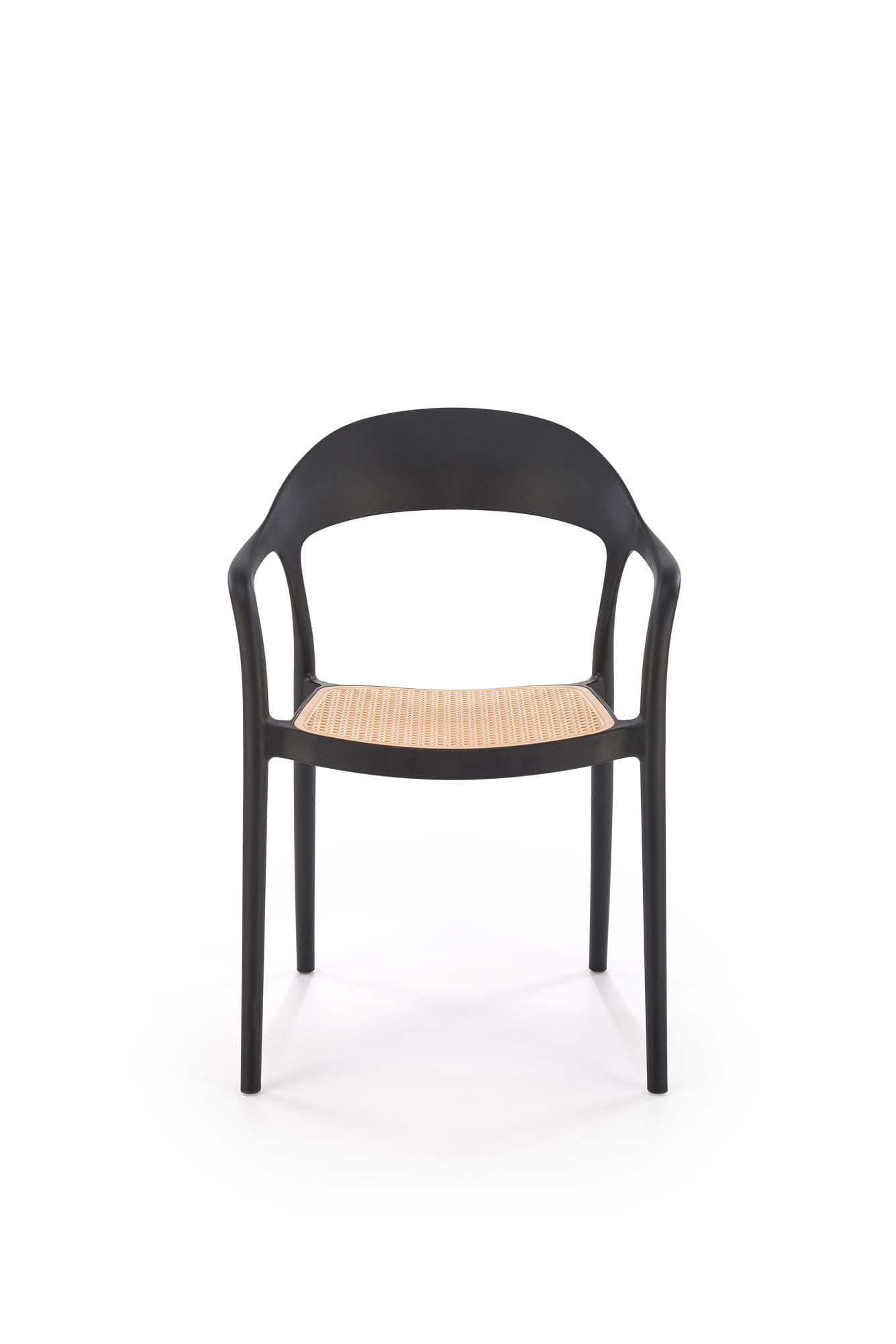 K530 rakásolható kültéri szék, fekete/natúr színben - Image 10