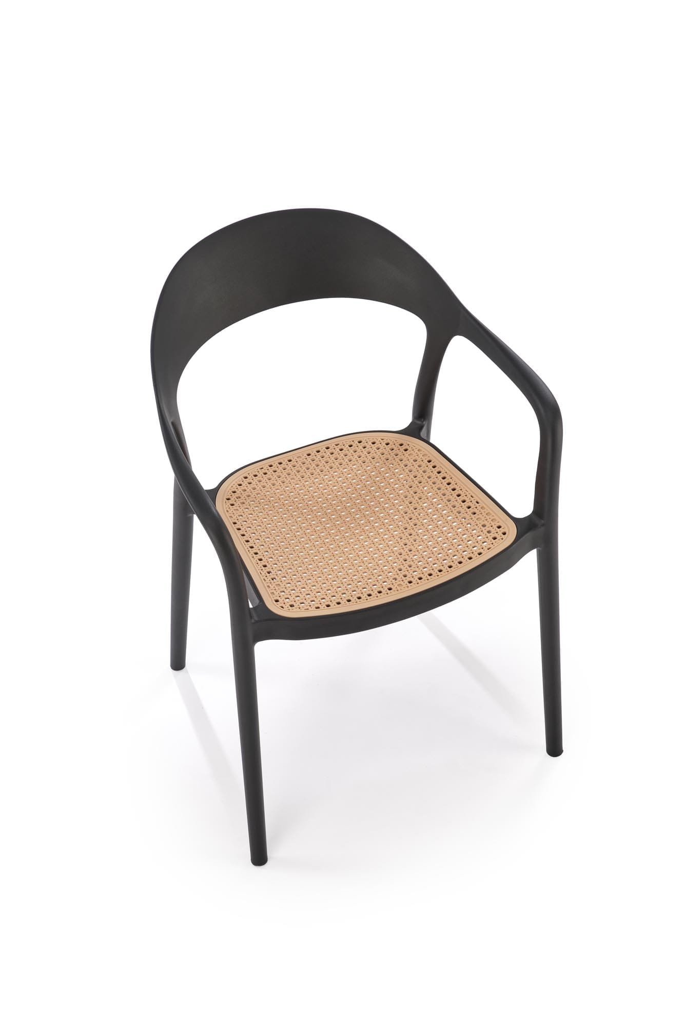 K530 rakásolható kültéri szék, fekete/natúr színben - Image 11