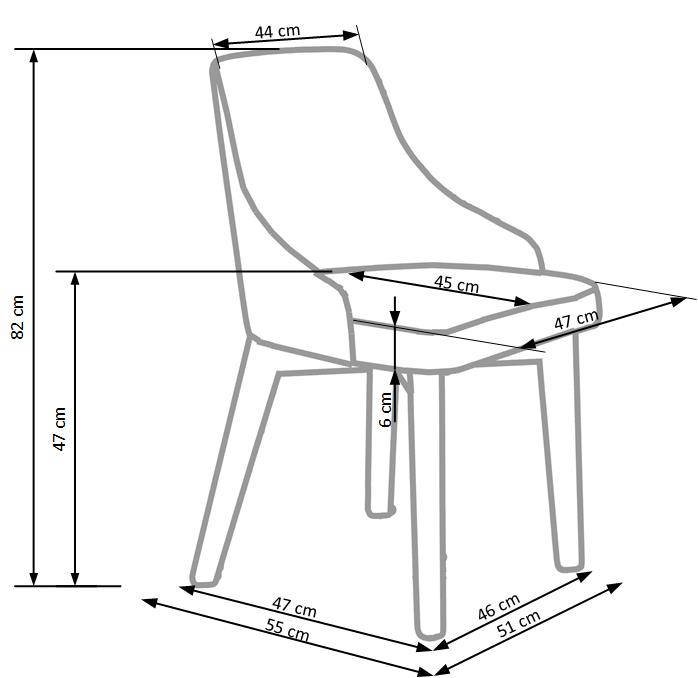 Toledo szék, sonoma tölgy/bézs színben - Image 8