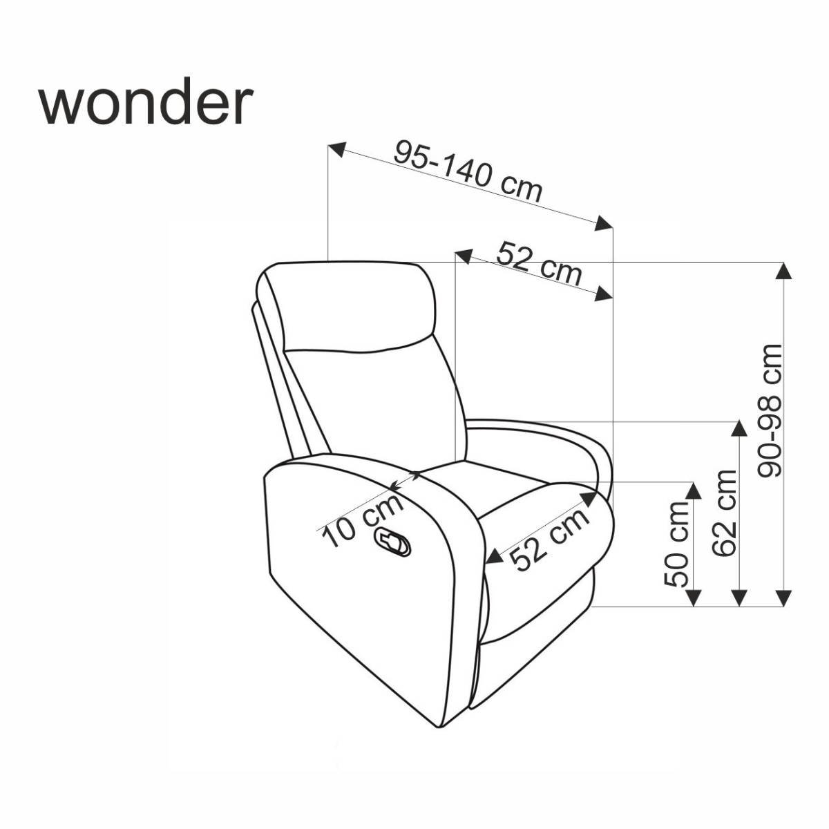 Wonder hinta és relax fotel, fekete színben - Image 5