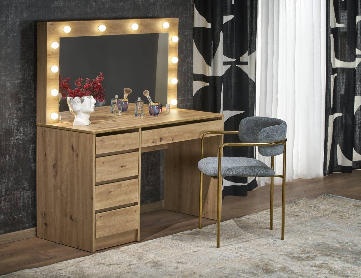 HOLLYWOOD XL fésülködőasztal, szín: artisan tölgy