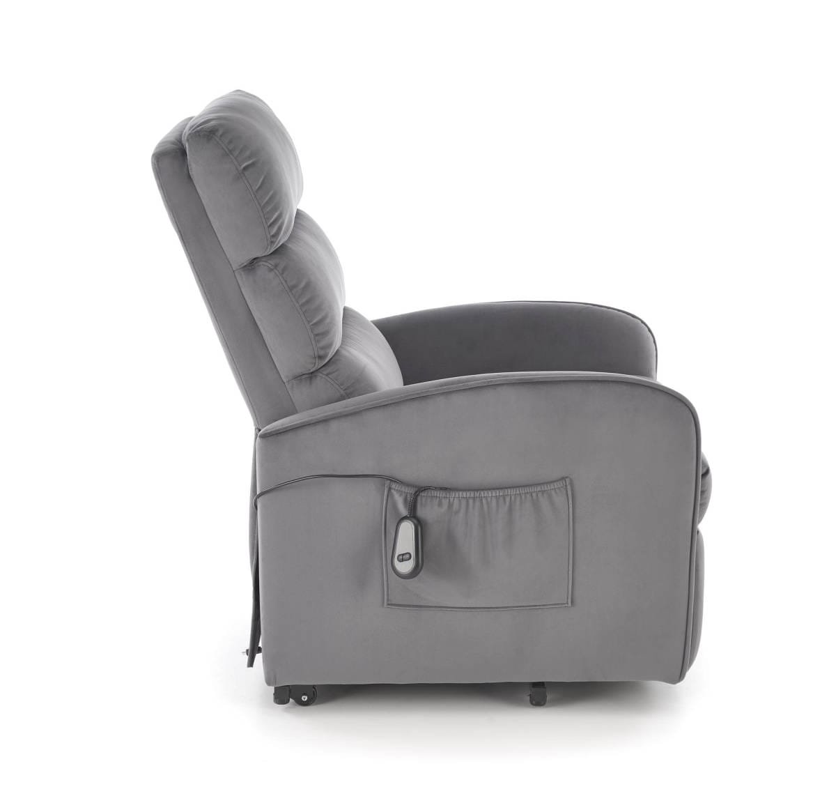 Maroni elektromos relax fotel, emelő funkcióval, szürke színben - Image 2