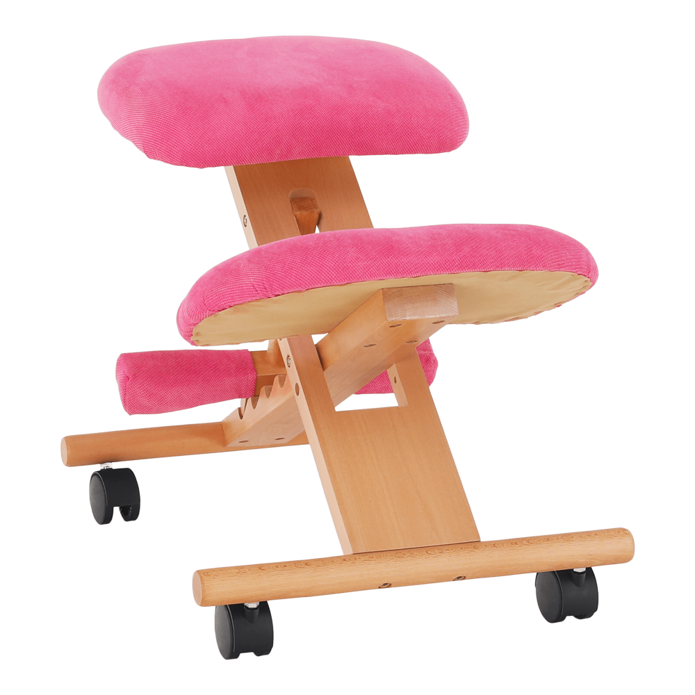 Ergonomikus térdelőszék, rózsaszín/bükkfa, Groco