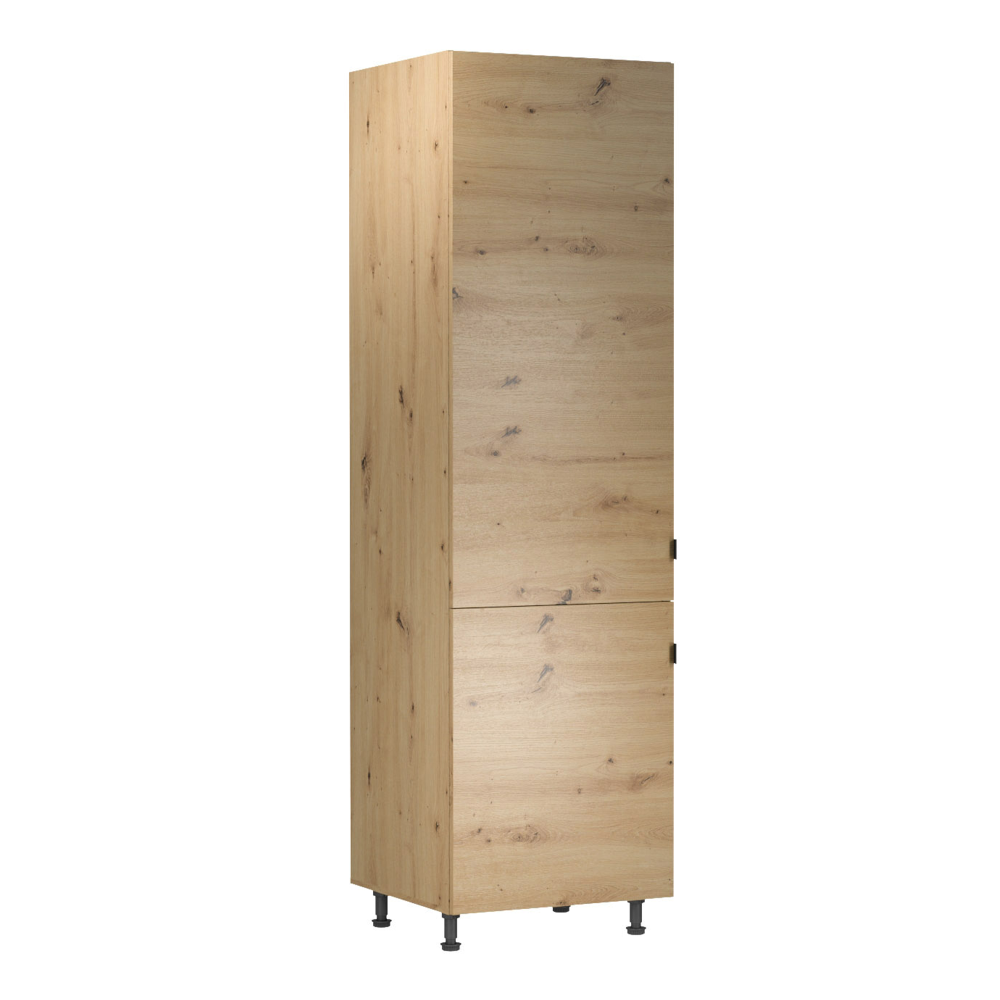 Magas hűtő beépítő szekrény, artisan tölgy, univerzális, Langen D60ZL