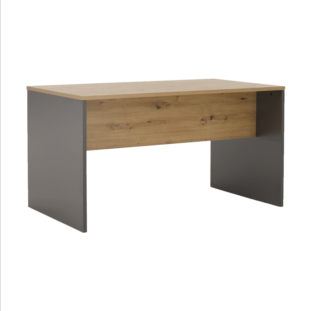 Íróasztal, grafit/tölgyfa artisan, Rioma New Typ 11