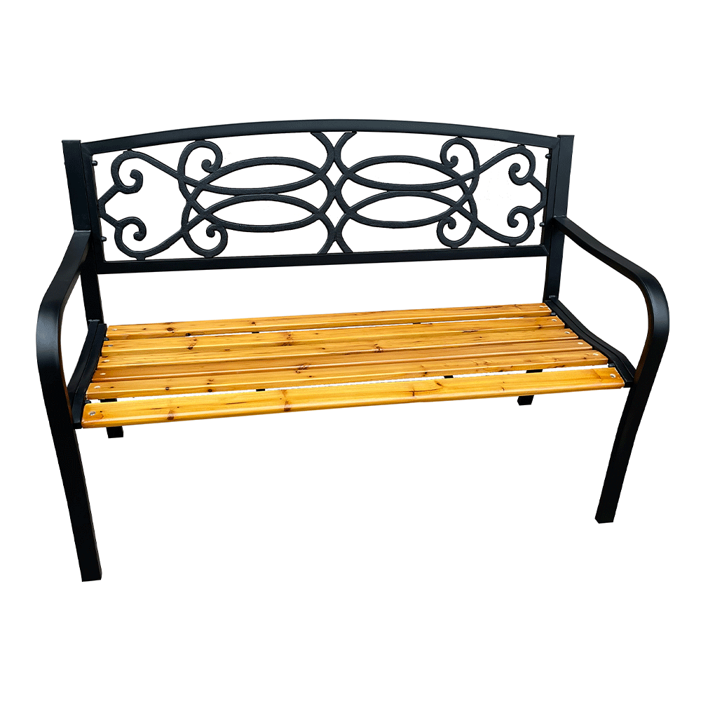 Kerti pad, fekete/természetes, Rotina New, 60 × 127 × 85 cm