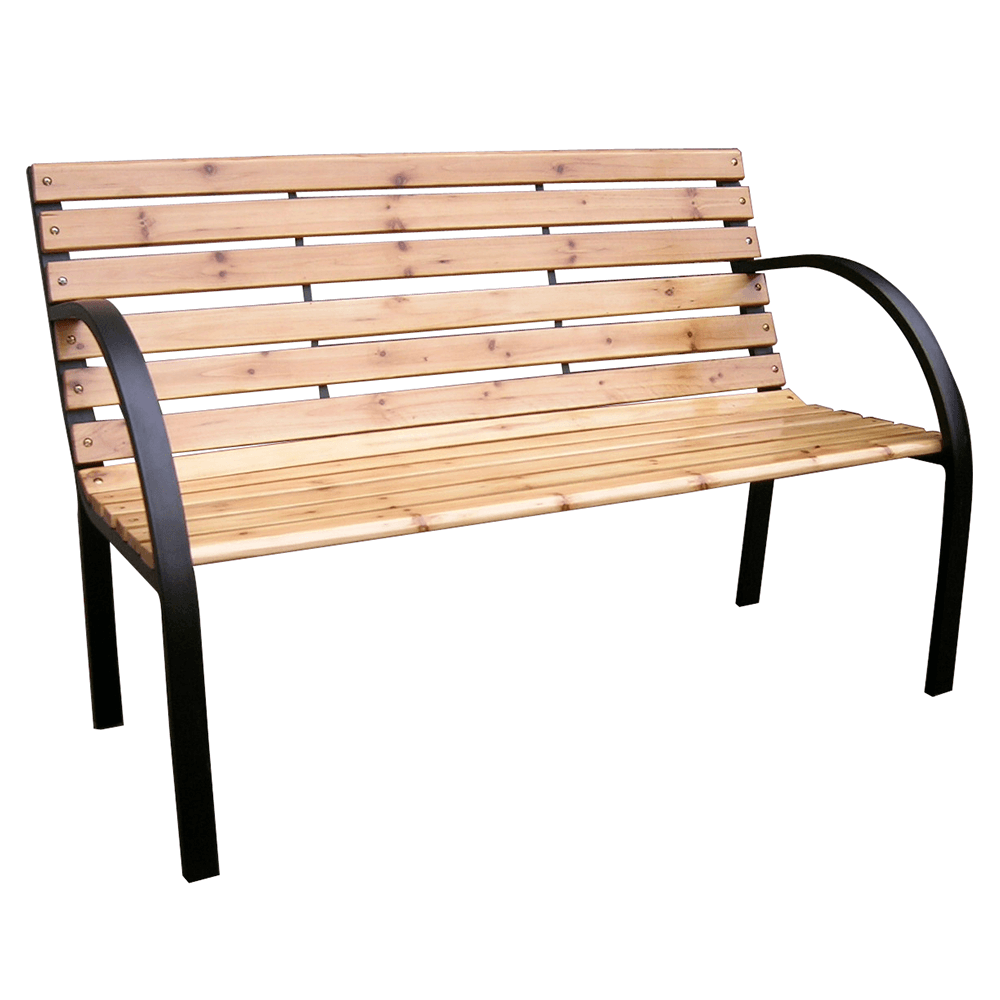 Kerti pad, fekete/természetes, Lacea, 60 × 122 × 80 cm