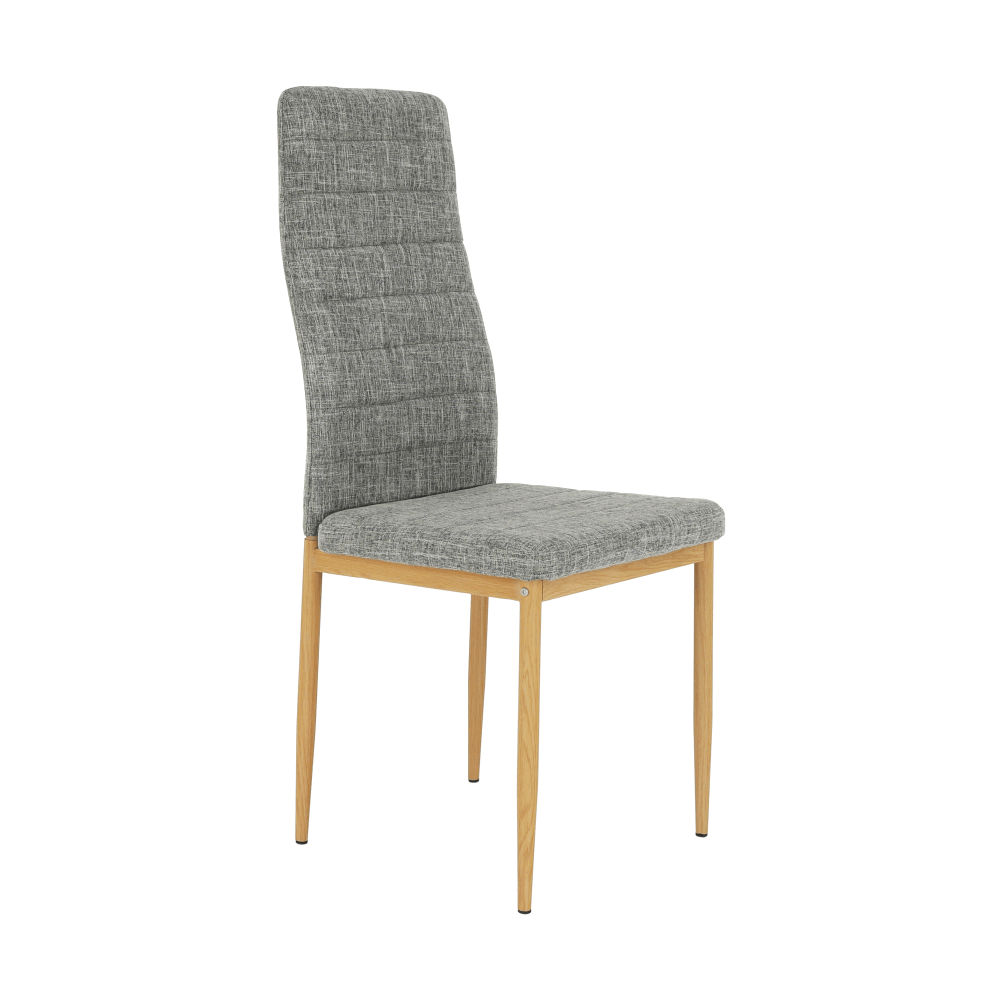 Szék, világosszürke anyag/bükk, Coleta Nova, 49 × 41 × 96 cm - Image 3