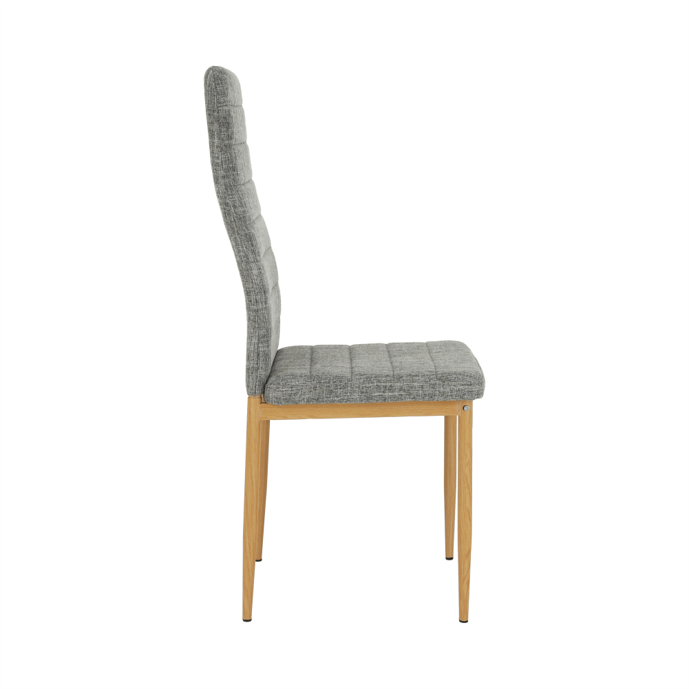 Szék, világosszürke anyag/bükk, Coleta Nova, 49 × 41 × 96 cm - Image 4