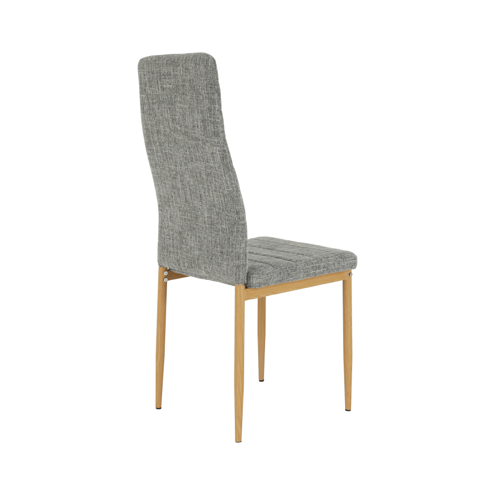 Szék, világosszürke anyag/bükk, Coleta Nova, 49 × 41 × 96 cm - Image 5