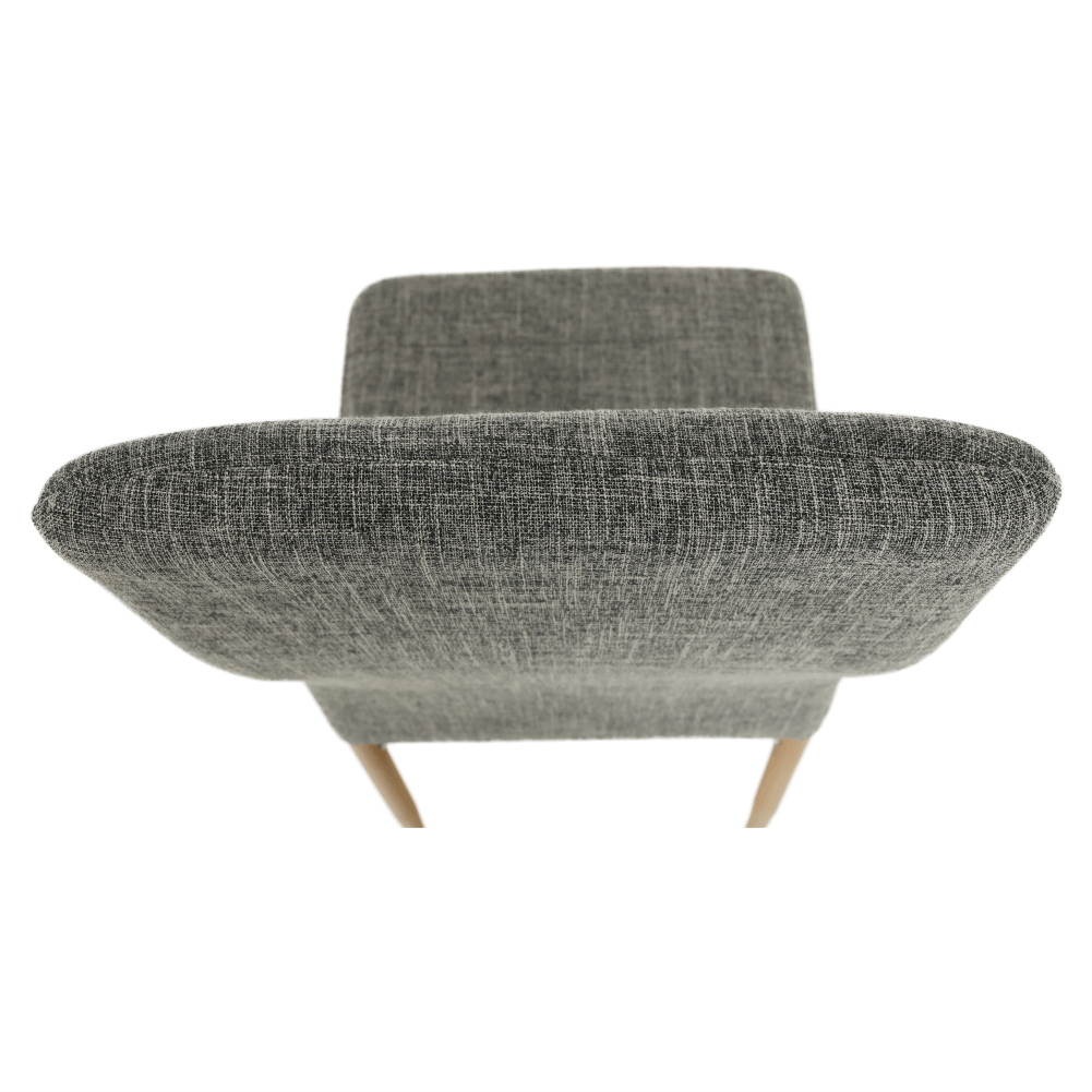 Szék, világosszürke anyag/bükk, Coleta Nova, 49 × 41 × 96 cm - Image 8