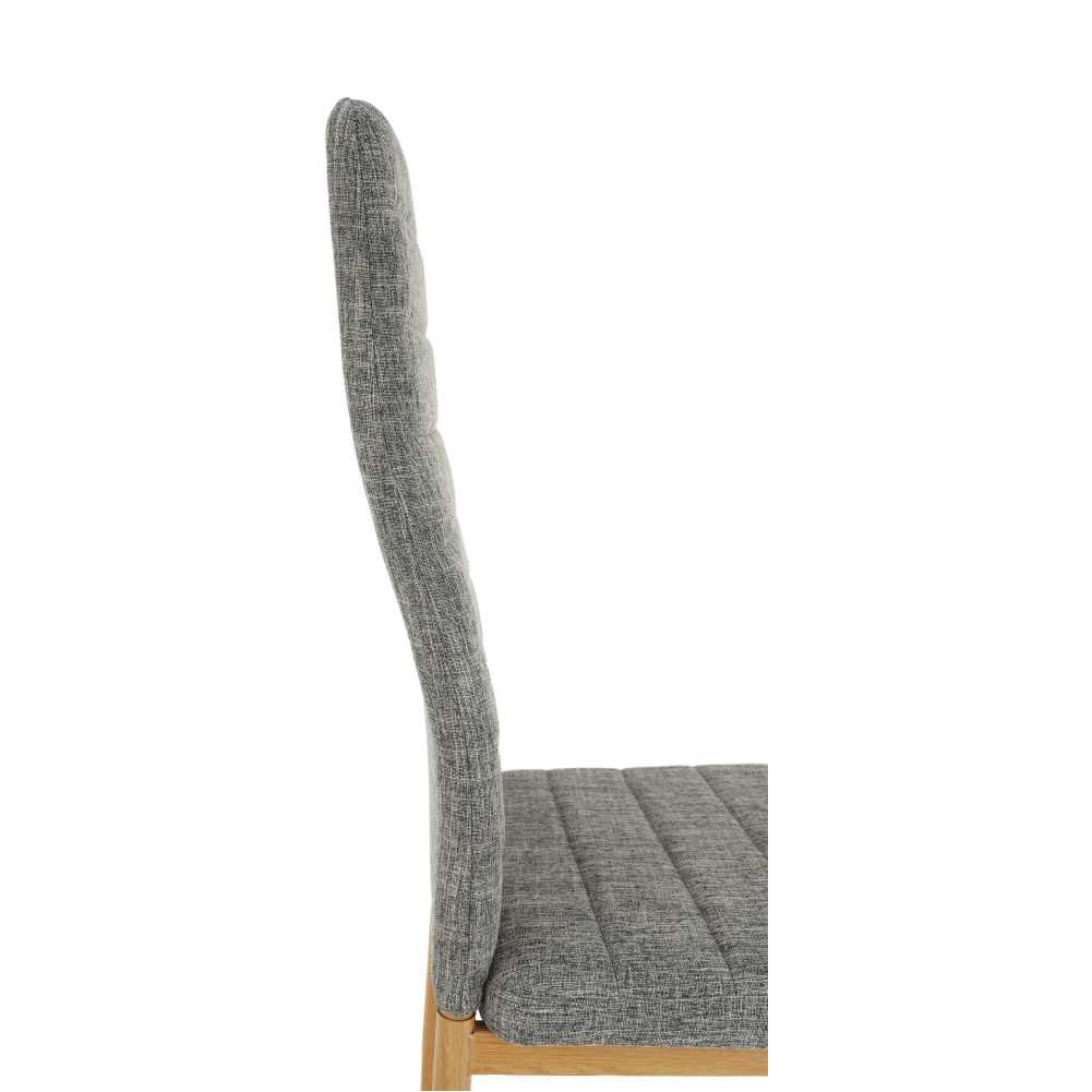 Szék, világosszürke anyag/bükk, Coleta Nova, 49 × 41 × 96 cm - Image 12