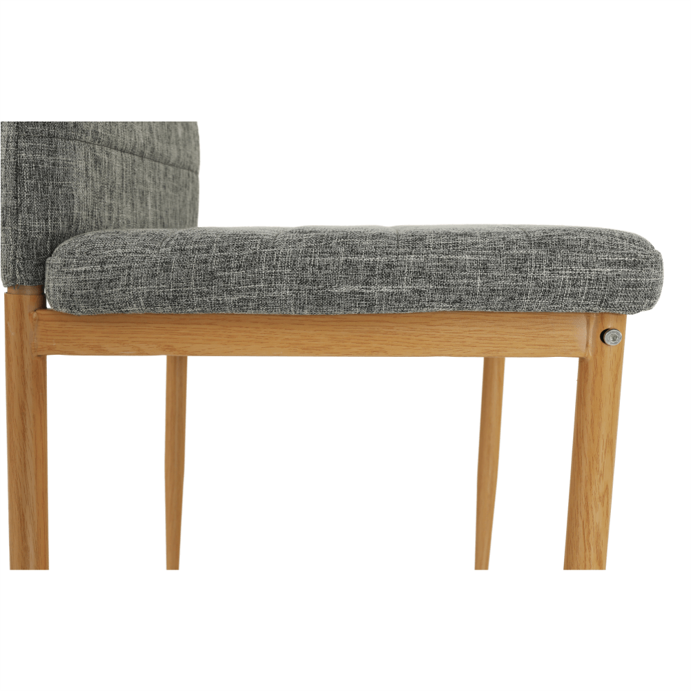 Szék, világosszürke anyag/bükk, Coleta Nova, 49 × 41 × 96 cm - Image 13