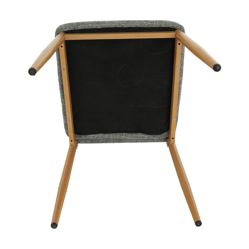 Szék, világosszürke anyag/bükk, Coleta Nova, 49 × 41 × 96 cm - Image 17