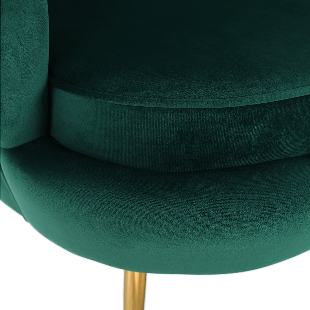 Pad Art-deco stílusban, smaragd Velvet anyag/gold króm-arany, NOBLIN - Image 21
