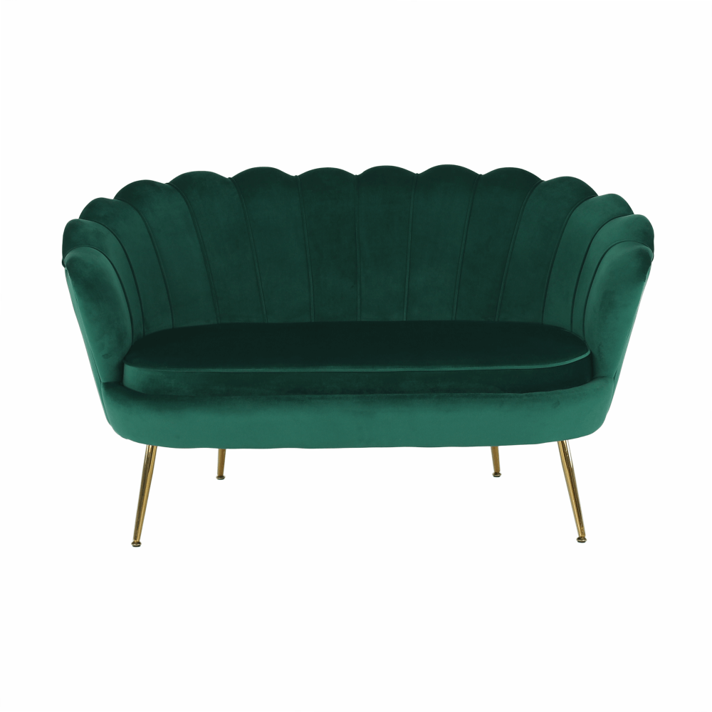 Pad Art-deco stílusban, smaragd Velvet anyag/gold króm-arany, NOBLIN - Image 6