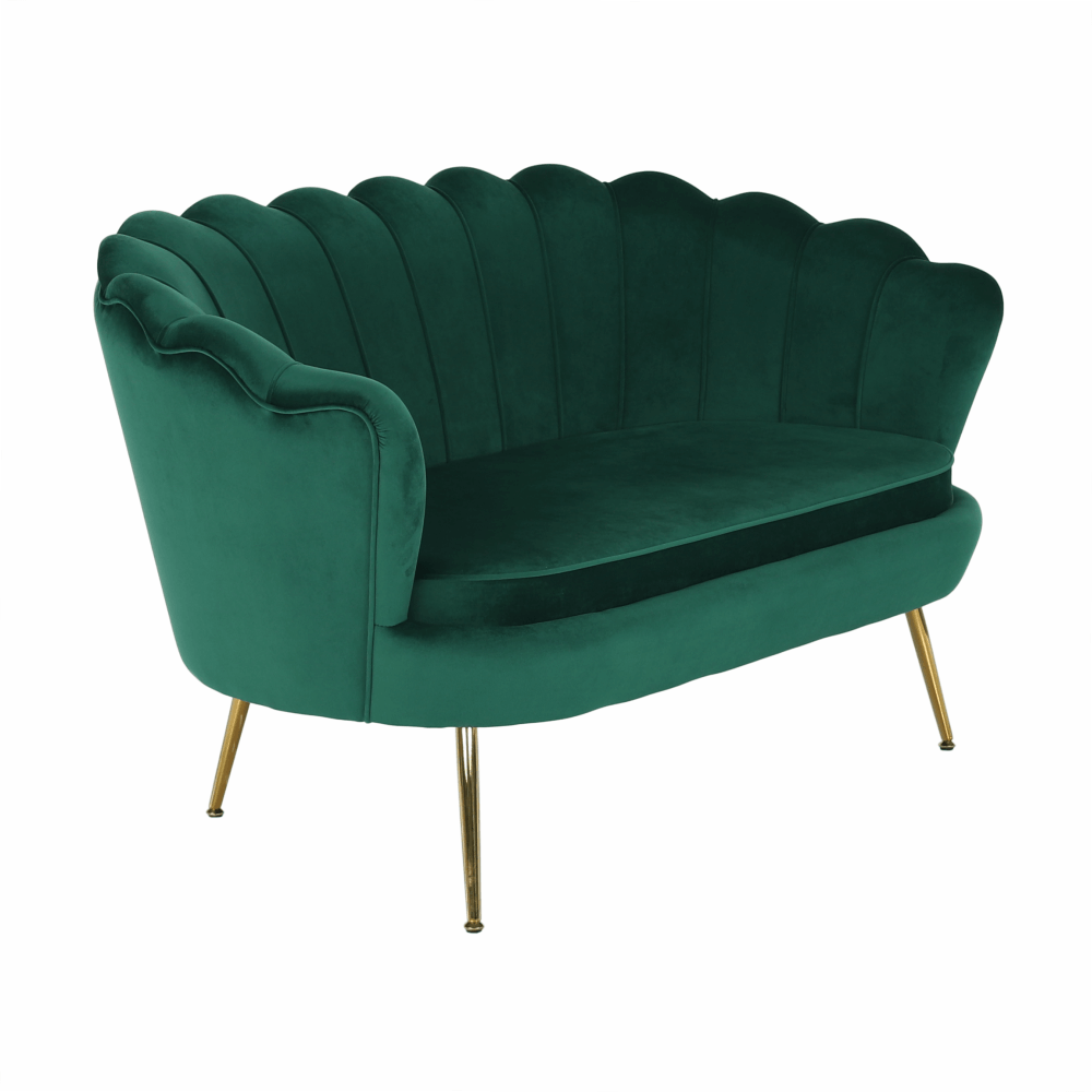 Pad Art-deco stílusban, smaragd Velvet anyag/gold króm-arany, NOBLIN - Image 7