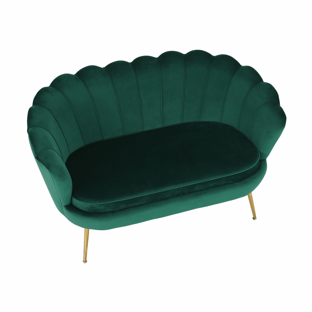 Pad Art-deco stílusban, smaragd Velvet anyag/gold króm-arany, NOBLIN - Image 11