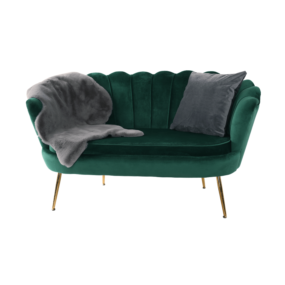 Pad Art-deco stílusban, smaragd Velvet anyag/gold króm-arany, NOBLIN - Image 12