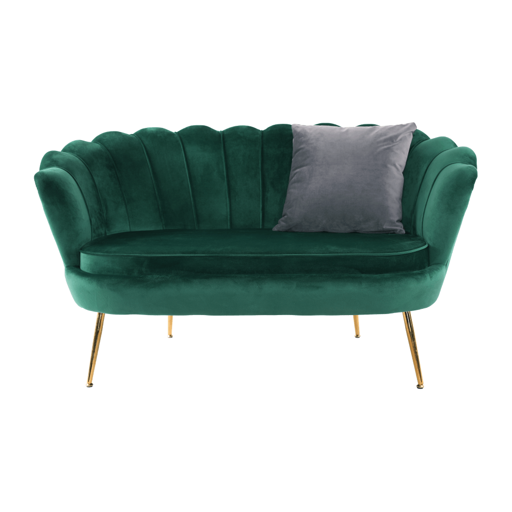 Pad Art-deco stílusban, smaragd Velvet anyag/gold króm-arany, NOBLIN - Image 14