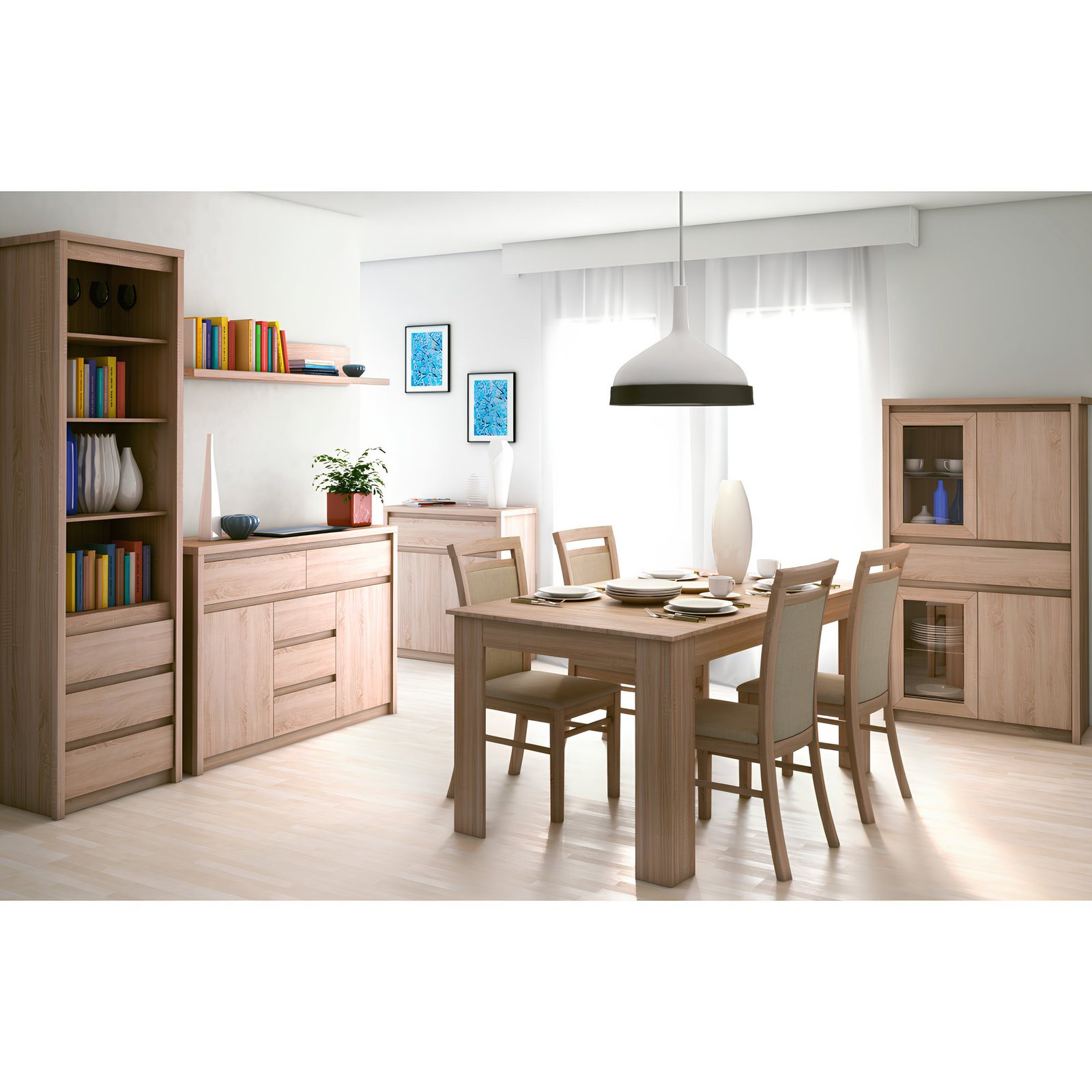 Komód, DTD laminált, tölgy sonoma, NORTY - Image 2