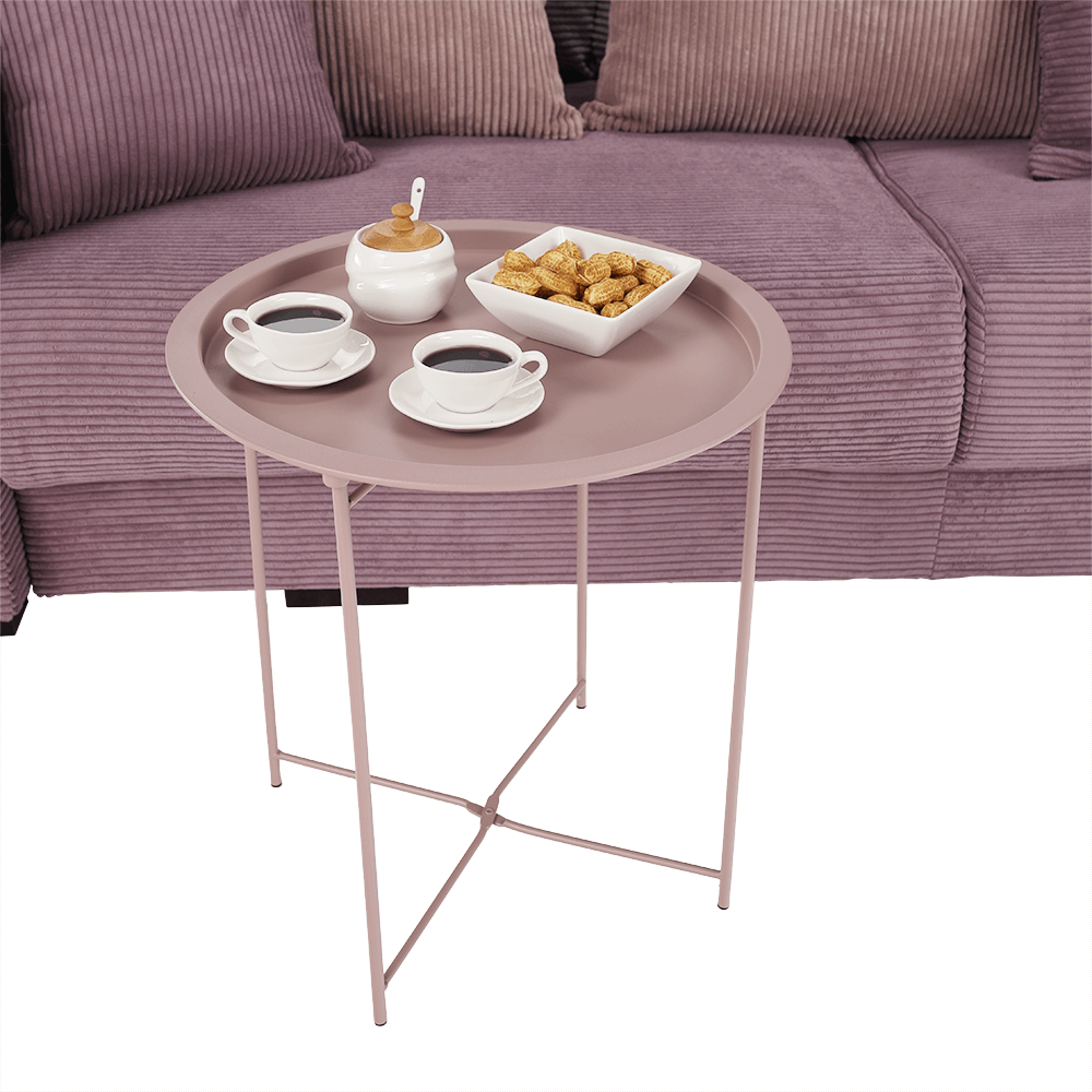 Kisasztal levehető tálcával, nude rózsaszín, Render - Image 10