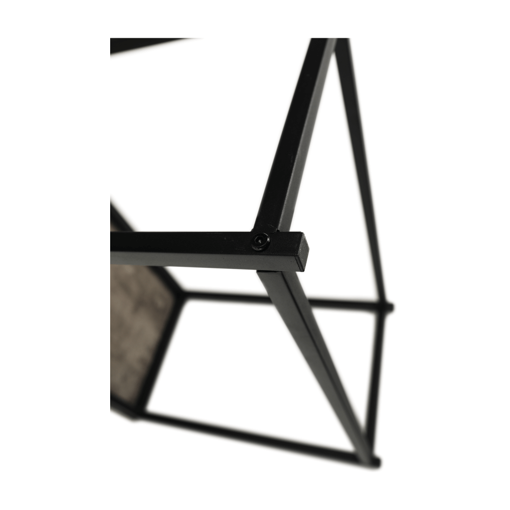 Kisasztal, fekete/beton, Tender, 30 × 60 × 50 cm - Image 5