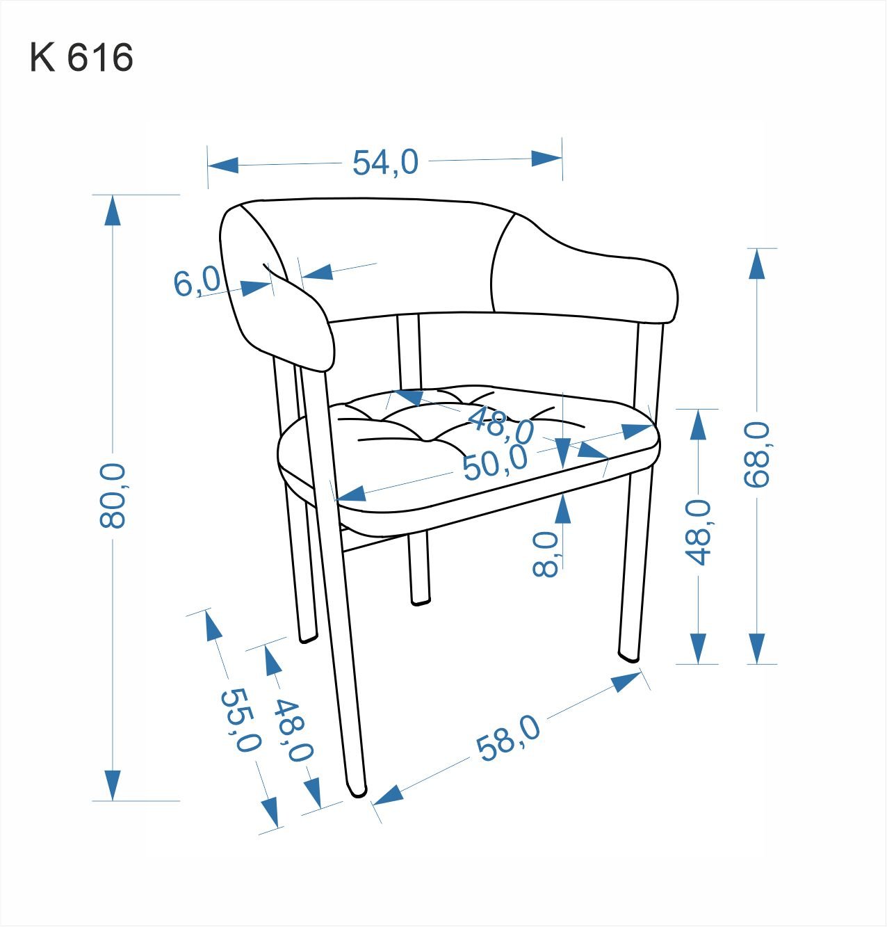 K616 szék – bézs - Image 3