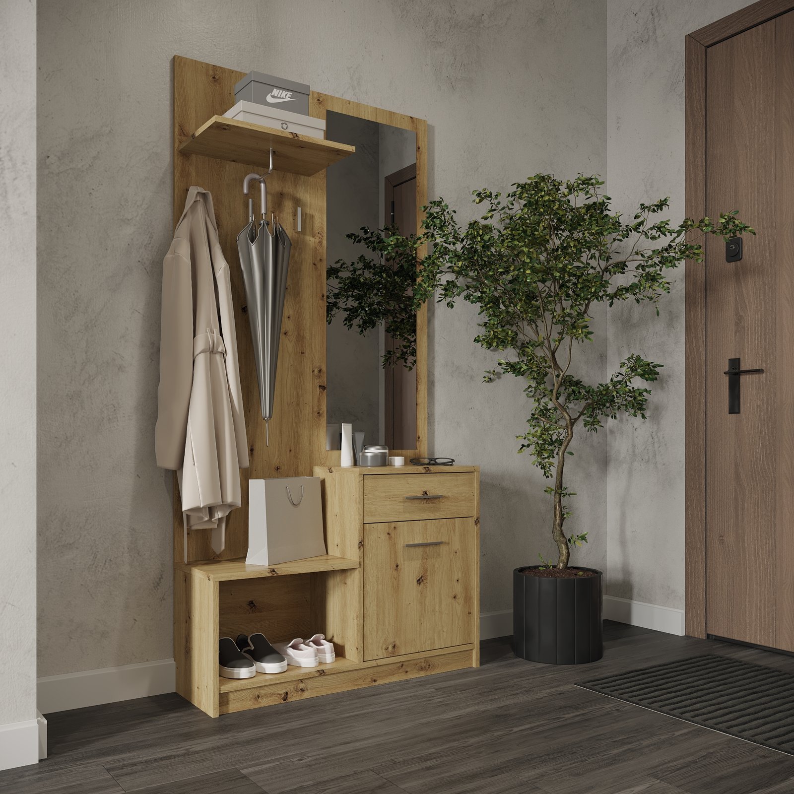 Pergo előszoba szekrény – artisan tölgy - Image 3